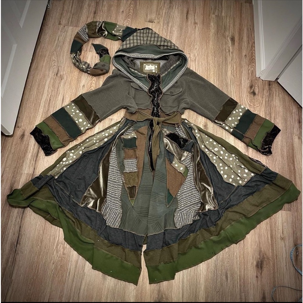 Hand Crafted Multicolor Patchwork Cardigan Fairy Sweater Coat Katwise Inspired